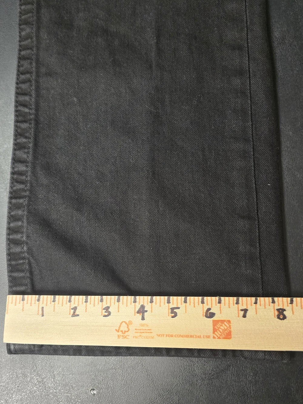True Religion Black Geno Slim Straight Jeans Flap Pocket Horseshoe 33